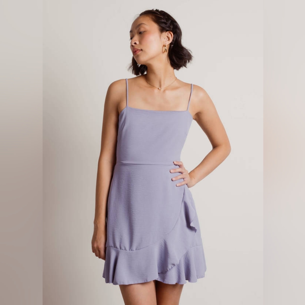 NWOT Tobi Back Tie Ruffle Wrap A-Line Dress (M)